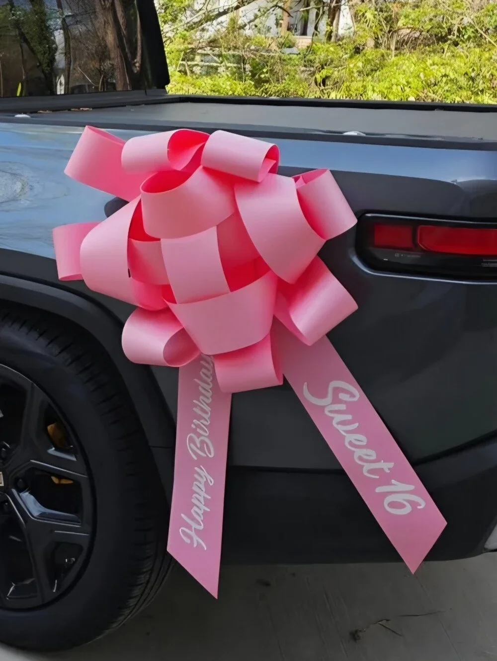 Giant Pink Sweet 16 Magnetic Car Bow 30” Birthday Car Gift Decoration